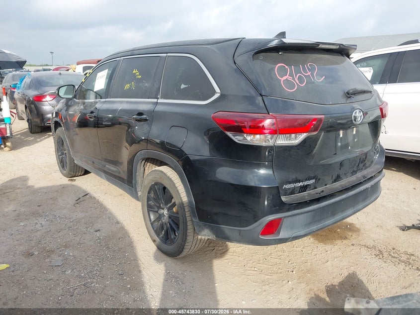Vin: 5tdkzrfh2ks573420, lot: 46242534, toyota highlander se 20193