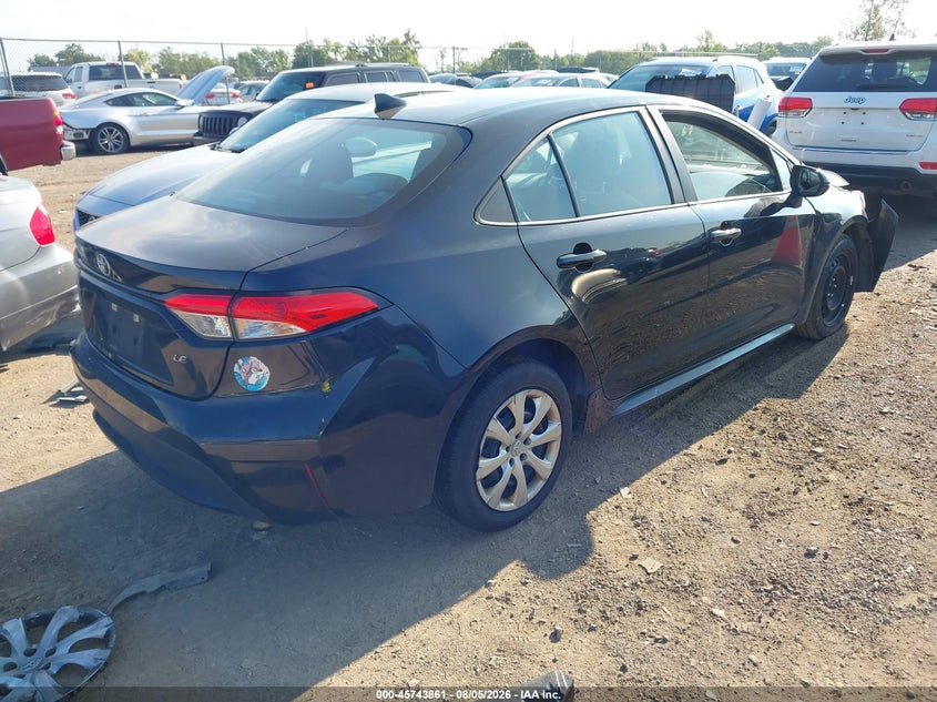 Vin: 5yfepmae7np347910, lot: 46242565, toyota corolla le 20224