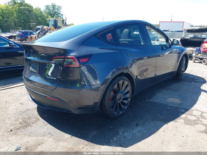 Vin: 7saygdef0ra253580, lot: 46242600, tesla model y performance dual motor all-wheel drive 20244