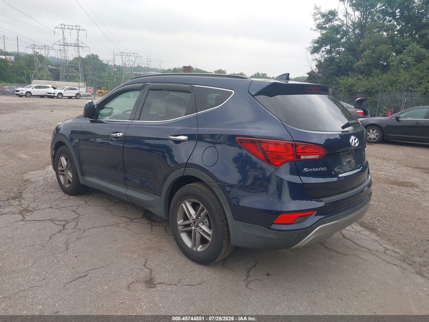 Vin: 5xyzudlb7hg399673, lot: 46243255, hyundai santa fe sport 2.4l 20173
