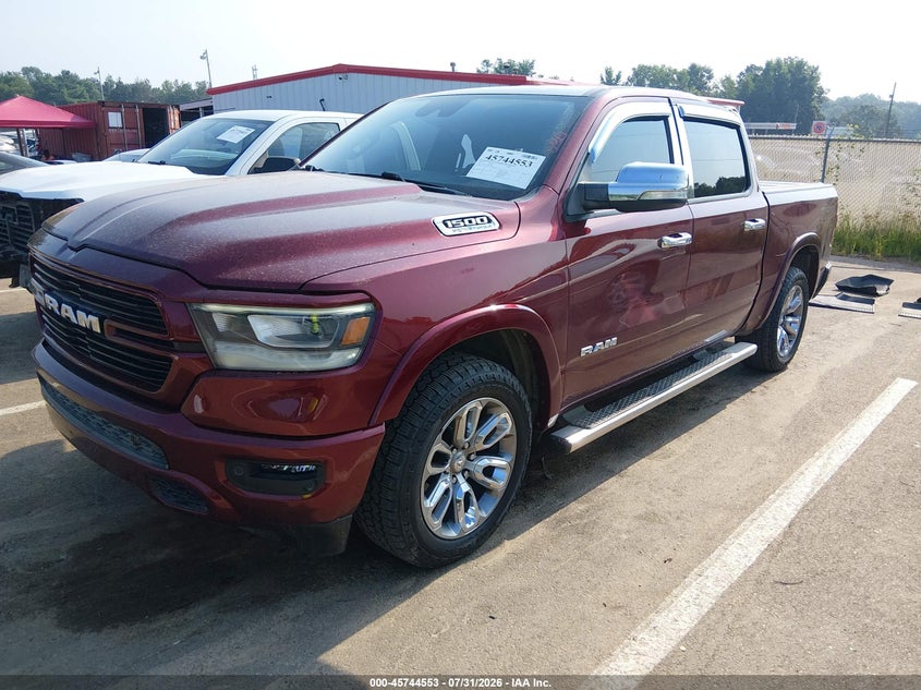 Vin: 1c6srfjt5mn806555, lot: 46243257, ram 1500 laramie  4x4 5'7 box 20212