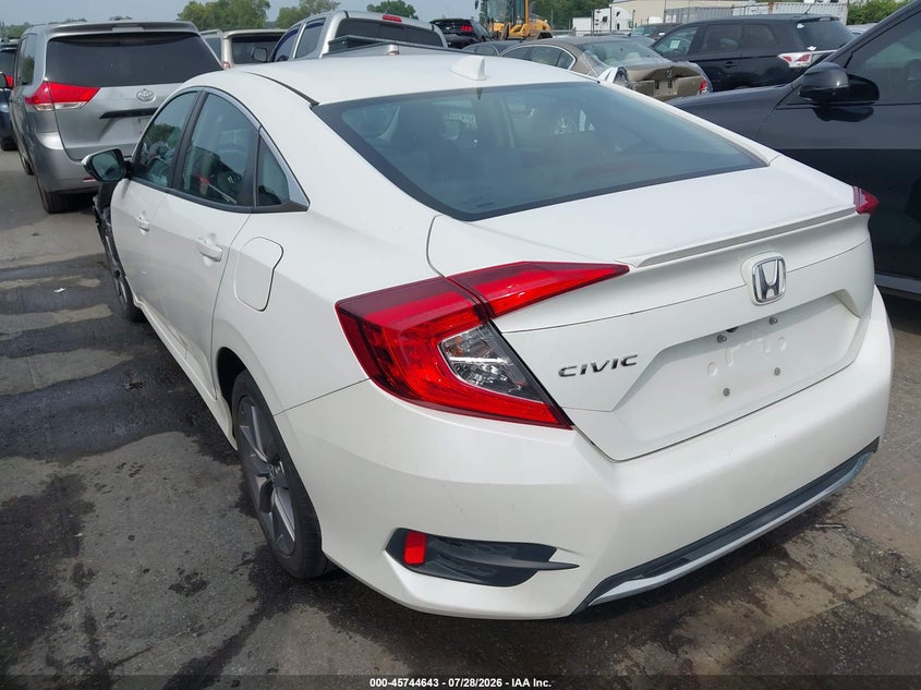 Vin: 19xfc1f73ke011970, lot: 46243347, honda civic ex-l 20193