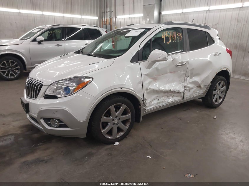 Vin: kl4cjhsb4gb573743, lot: 46243395, buick encore premium 20162
