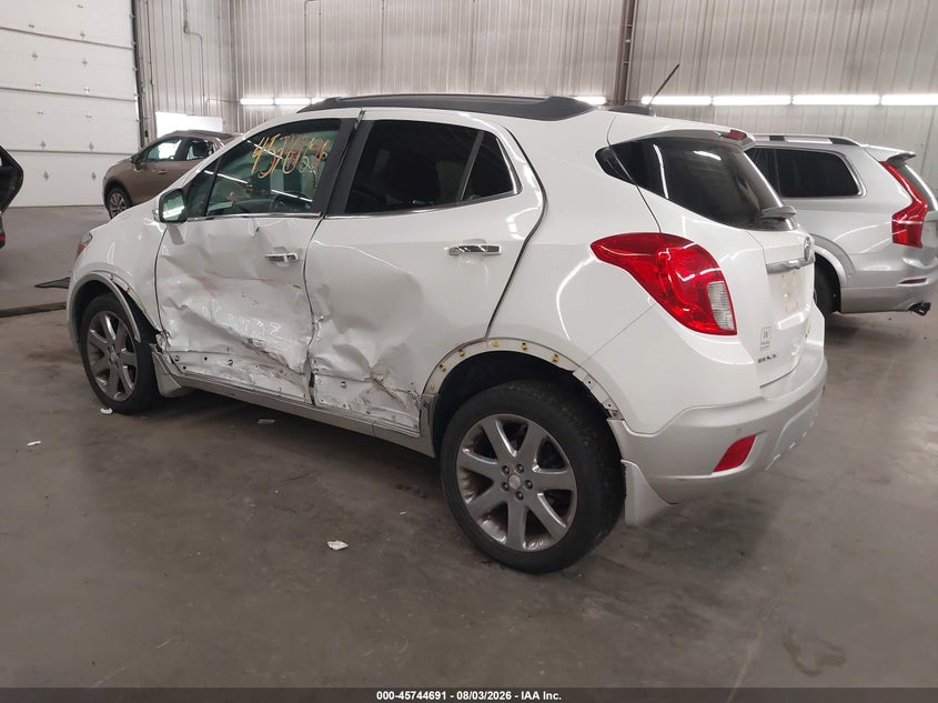Vin: kl4cjhsb4gb573743, lot: 46243395, buick encore premium 20163