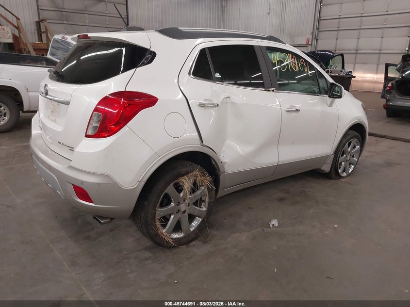 Vin: kl4cjhsb4gb573743, lot: 46243395, buick encore premium 20164