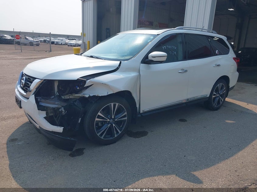 Vin: 5n1dr2mm8jc667202, lot: 46243420, nissan pathfinder platinum 20182