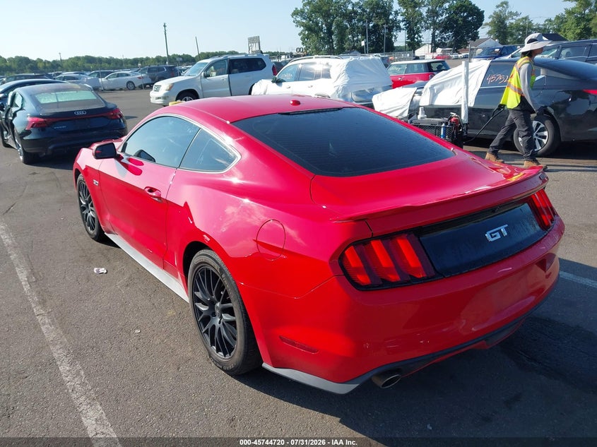 Vin: 1fa6p8cf0h5255322, lot: 46243424, ford mustang gt premium 20173