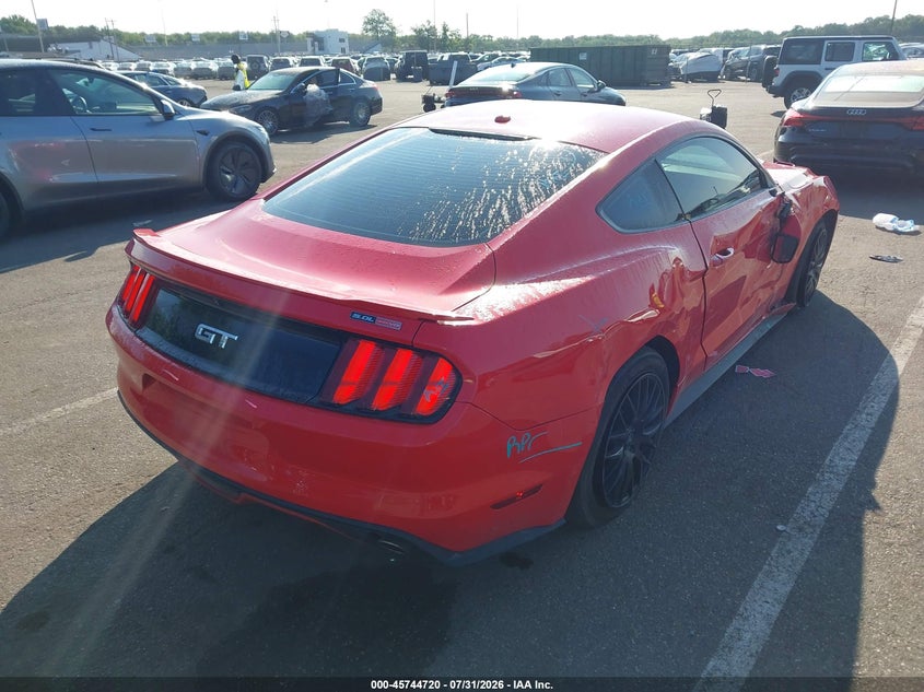 Vin: 1fa6p8cf0h5255322, lot: 46243424, ford mustang gt premium 20174