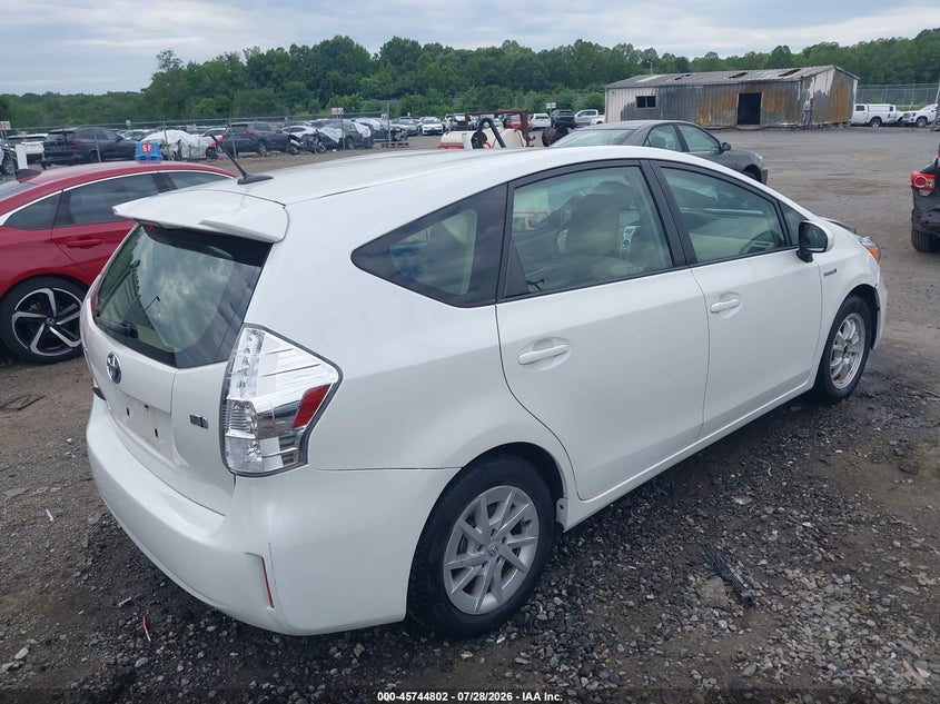Vin: jtdzn3eu0c3146827, lot: 46243507, toyota prius v three 20124