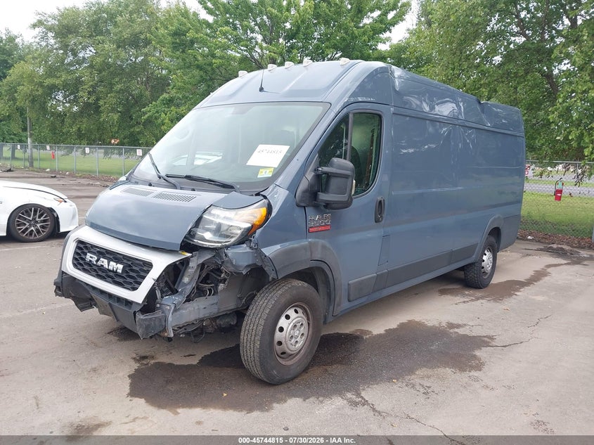 Vin: 3c6urvjgxle128488, lot: 46243519, ram promaster 3500 cargo van high roof 159 wb ext 20202