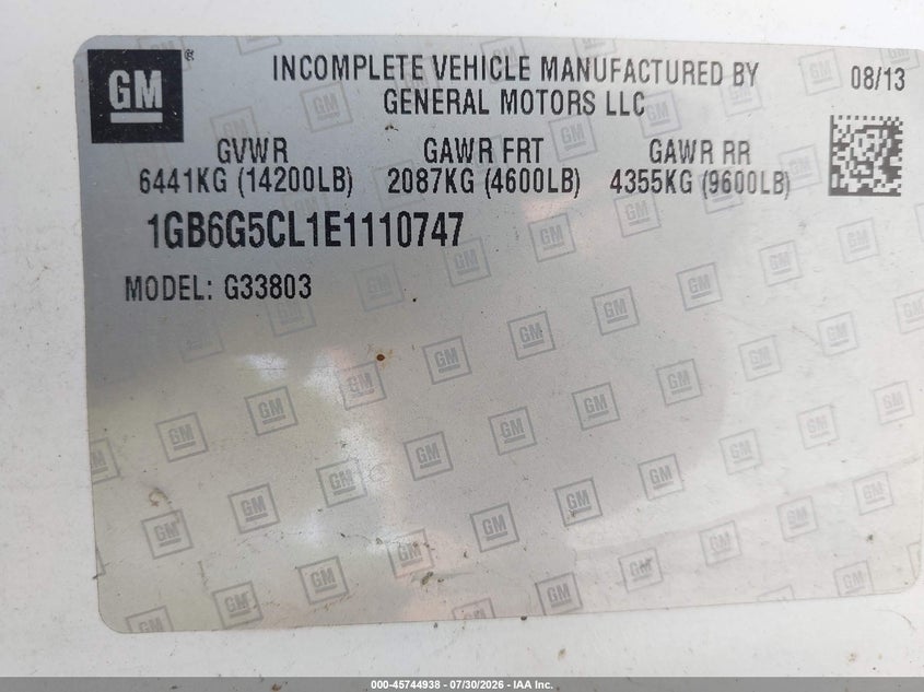 2014 CHEVROLET EXPRESS CUTAWAY auction photo 8