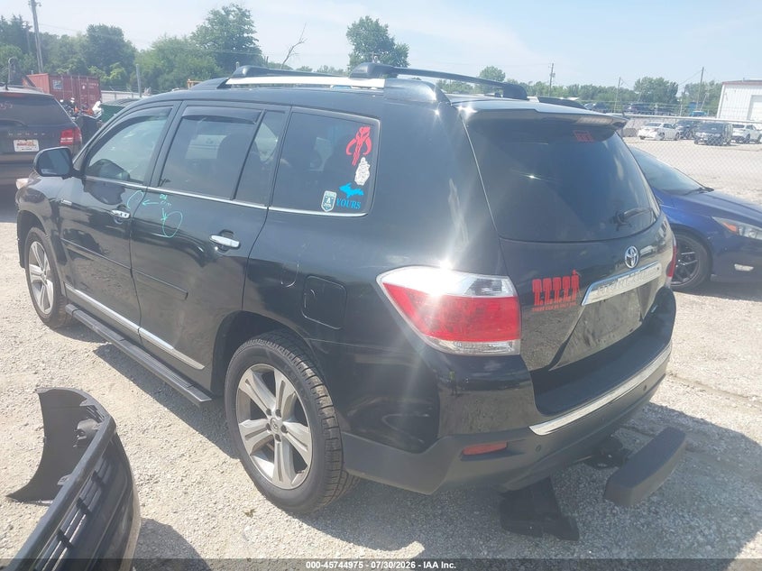 Vin: 5tddk3eh5ds255306, lot: 46243680, toyota highlander limited v6 20133