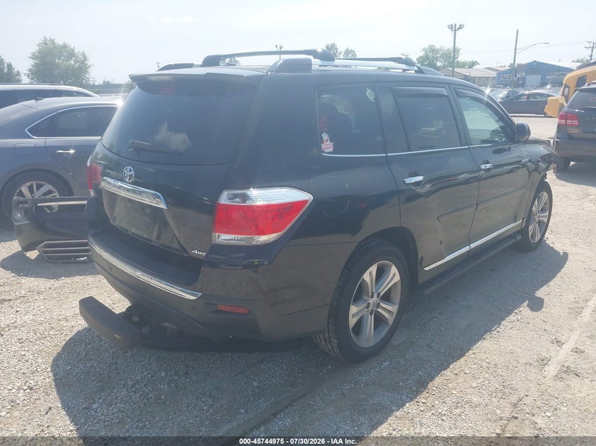 Vin: 5tddk3eh5ds255306, lot: 46243680, toyota highlander limited v6 20134