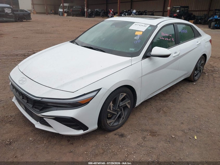 Vin: kmhls4dgxsu871419, lot: 46243849, hyundai elantra sel convenience 20252