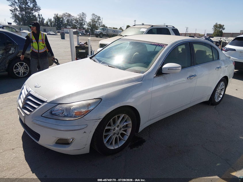 Vin: kmhgc4dexbu113559, lot: 46243874, hyundai genesis 3.8 20112