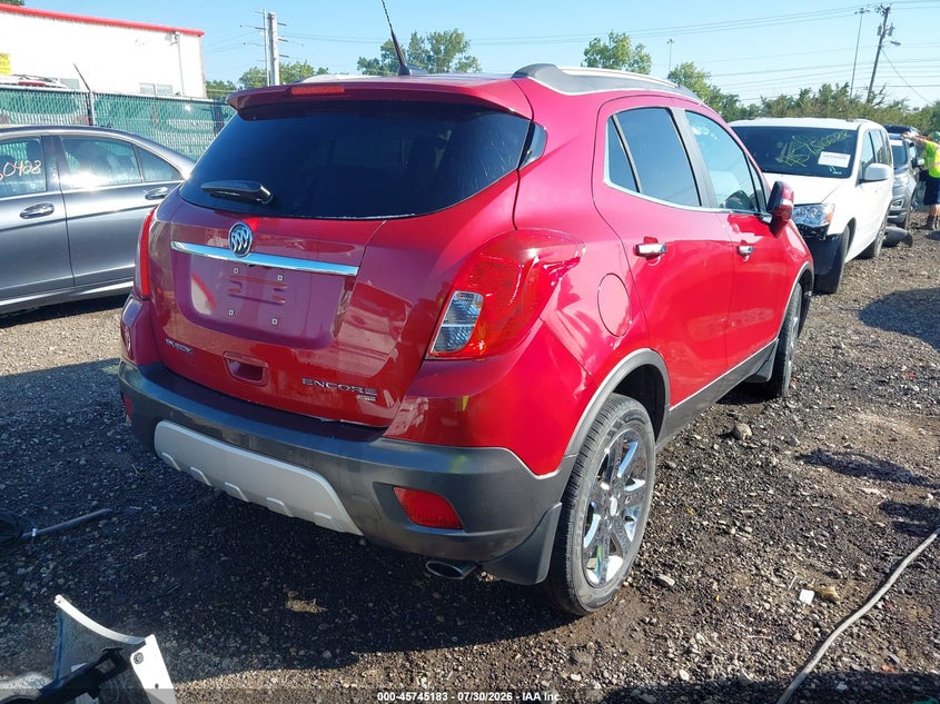 Vin: kl4cjhsb1eb738760, lot: 46243887, buick encore premium 20144