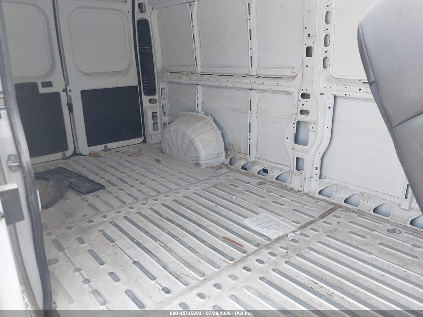 Vin: 3c6lrvdg8se507544, lot: 46243928, ram promaster 2500 tradesman high roof 159 wb w/pass seat 20253
