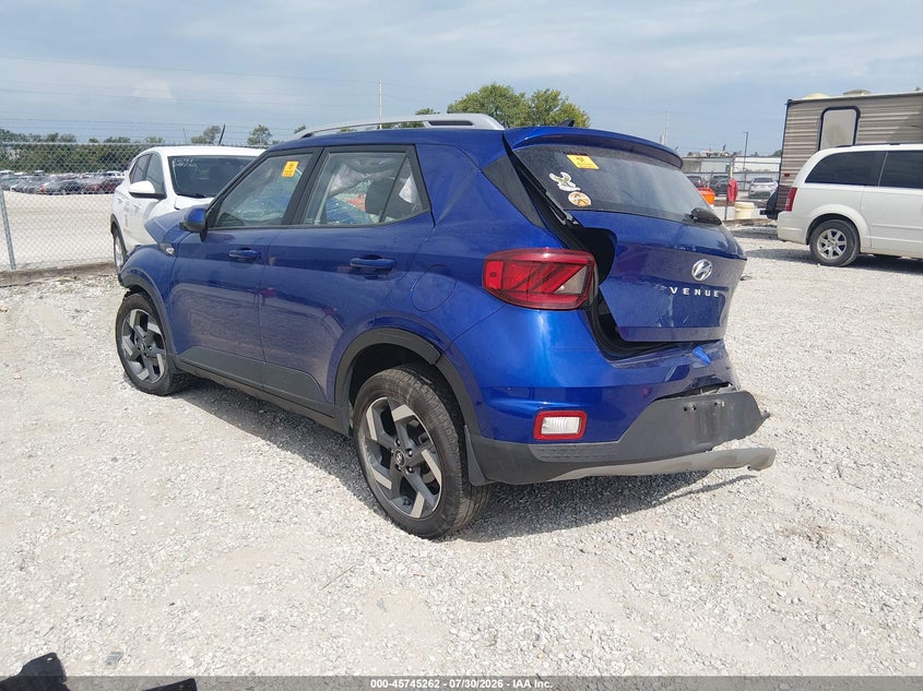 Vin: kmhrc8a32nu203053, lot: 46243966, hyundai venue limited 20223