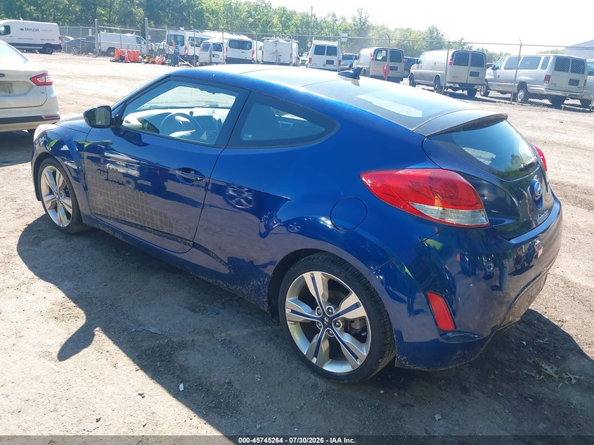 Vin: kmhtc6adxhu321133, lot: 46243968, hyundai veloster value edition 20173