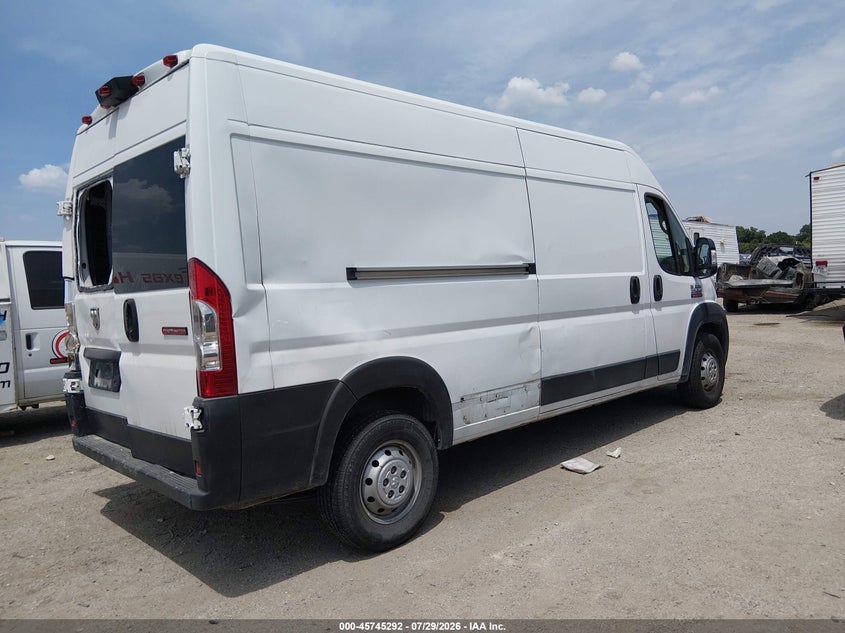 Vin: 3c6trvdg3ke526728, lot: 46243996, ram promaster 2500 high roof 159 wb 20194
