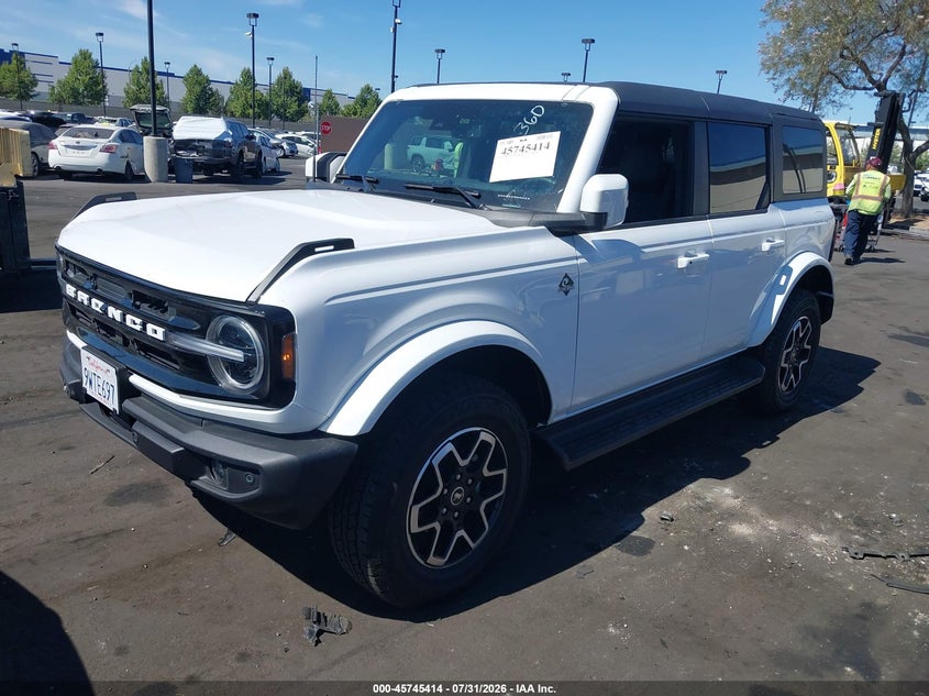 Vin: 1fmde8bh2slb29195, lot: 46244118, ford bronco outer banks 20252