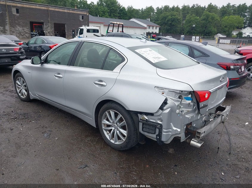 Vin: jn1cv7ar1gm250079, lot: 46244150, infiniti q50 2.0t premium 20163