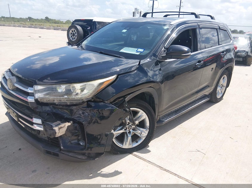 Vin: 5tdyzrfh9js256162, lot: 46244206, toyota highlander limited 20182