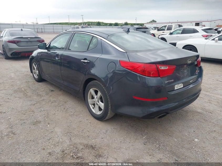 Vin: knagm4a70f5560230, lot: 46244224, kia optima lx 20153