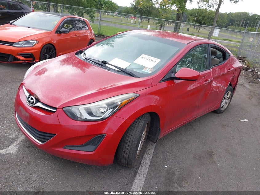 Vin: kmhdh4ae1fu442875, lot: 46244264, hyundai elantra se 20152