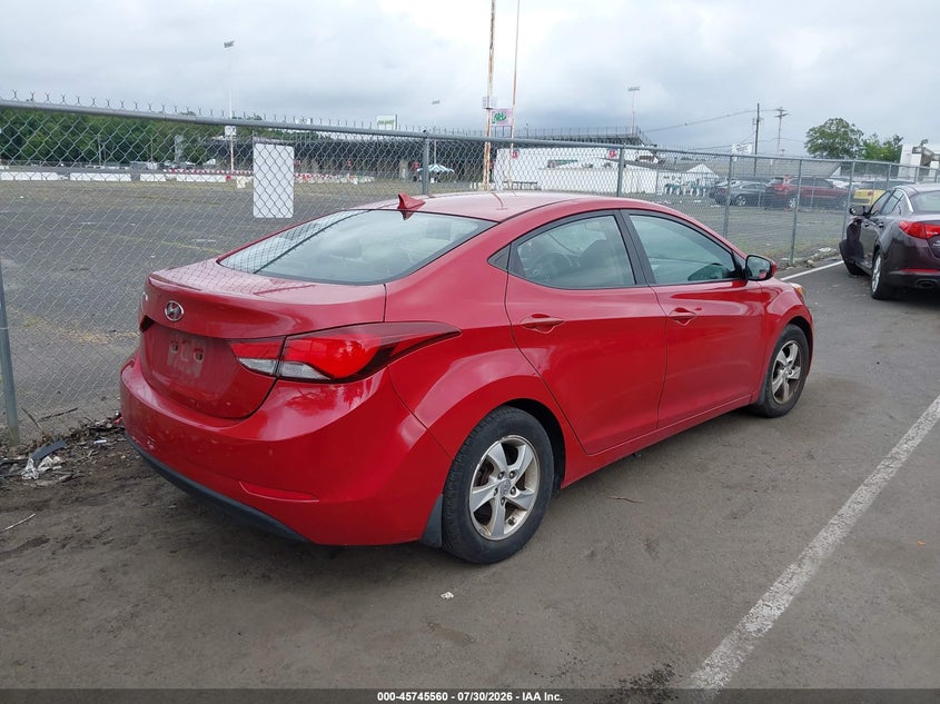 Vin: kmhdh4ae1fu442875, lot: 46244264, hyundai elantra se 20154
