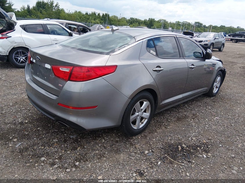 Vin: 5xxgm4a76eg335596, lot: 46244267, kia optima lx 20144