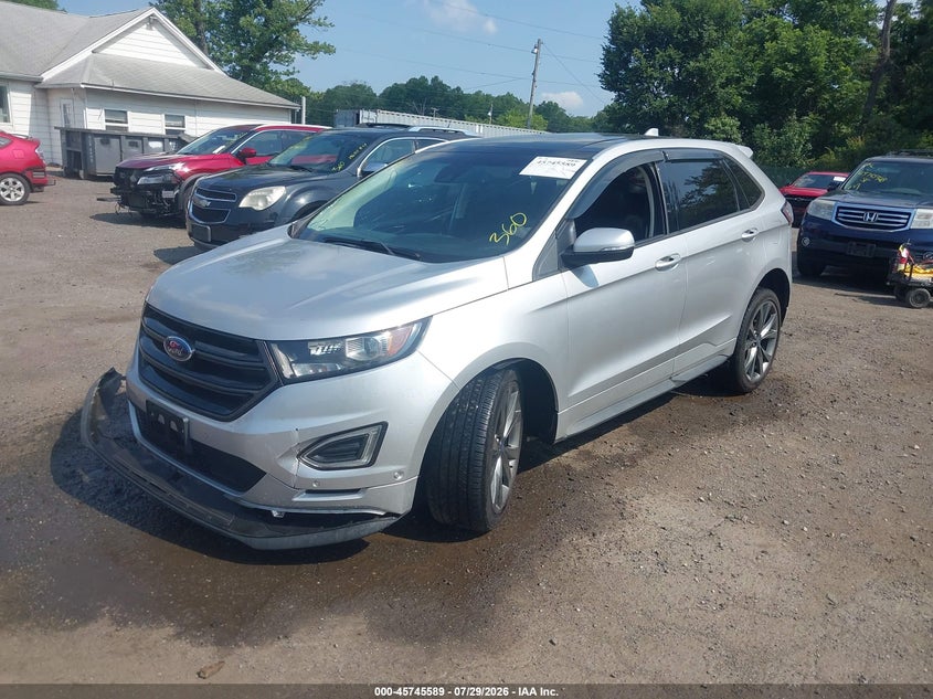 Vin: 2fmpk4ap9jbc58346, lot: 46244293, ford edge sport 20182