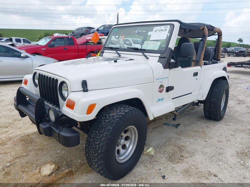 1998 Jeep Wrangler, Левый зад, IAAI, VIN 1J4FY49S9WP756807 — фото 2