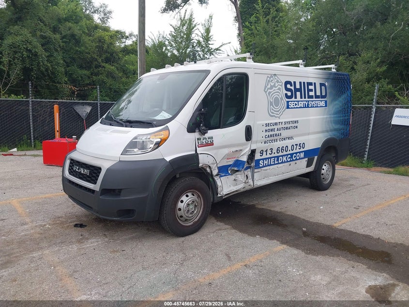 Vin: 3c6trvag2le127296, lot: 46244367, ram promaster 1500 low roof 136 wb 20202