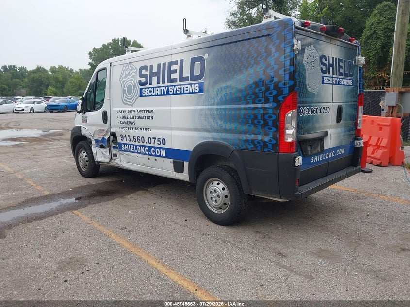 Vin: 3c6trvag2le127296, lot: 46244367, ram promaster 1500 low roof 136 wb 20203