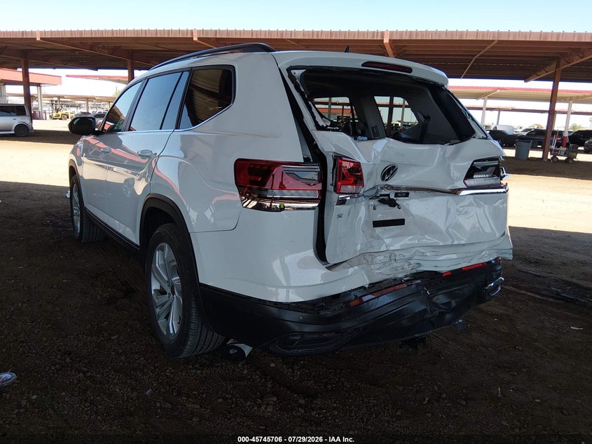 Vin: 1v2jp2ca6pc552660, lot: 46244410, volkswagen atlas 2.0t se w/technology 20233