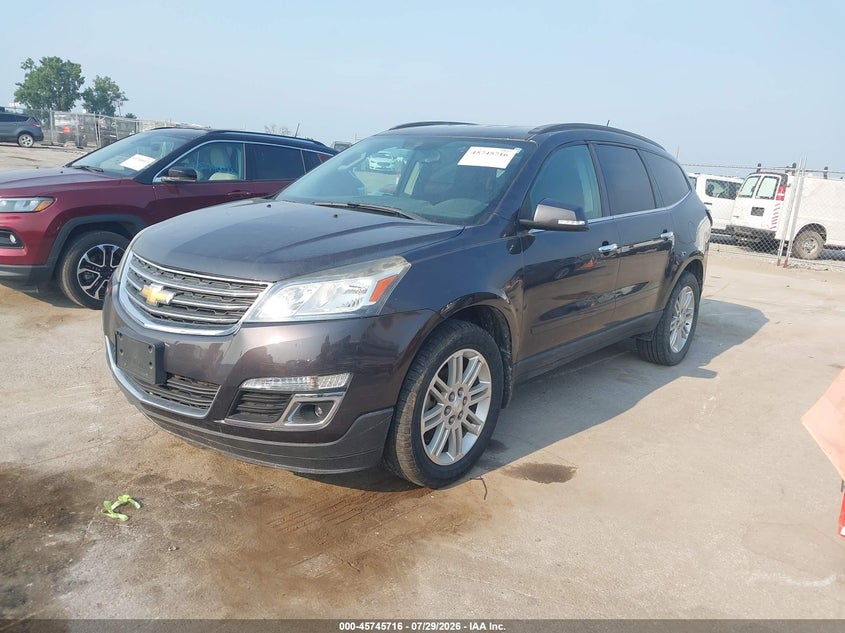 Vin: 1gnkrgkdxfj290751, lot: 46244420, chevrolet traverse lt 20152