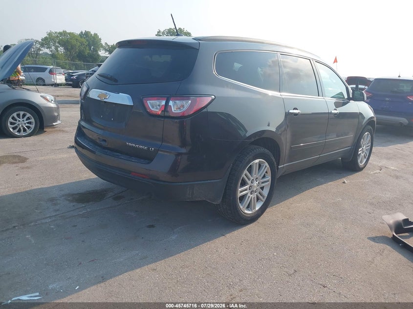 Vin: 1gnkrgkdxfj290751, lot: 46244420, chevrolet traverse lt 20154