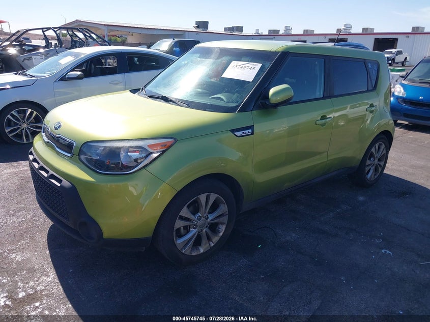 Vin: kndjp3a51f7781896, lot: 46244449, kia soul + 20152