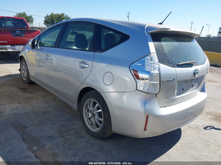 Vin: jtdzn3euxc3023682, lot: 46244500, toyota prius v two 20123