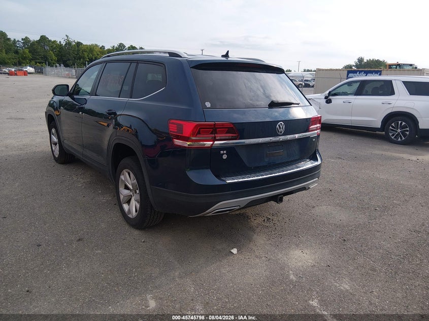 Vin: 1v2cr2ca3jc580801, lot: 46244502, volkswagen atlas 3.6l v6 se 20183