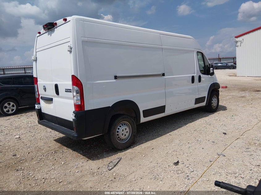Vin: 3c6mrvhg8se548528, lot: 46244555, ram promaster 3500 tradesman high roof 159 wb w/pass seat 20254