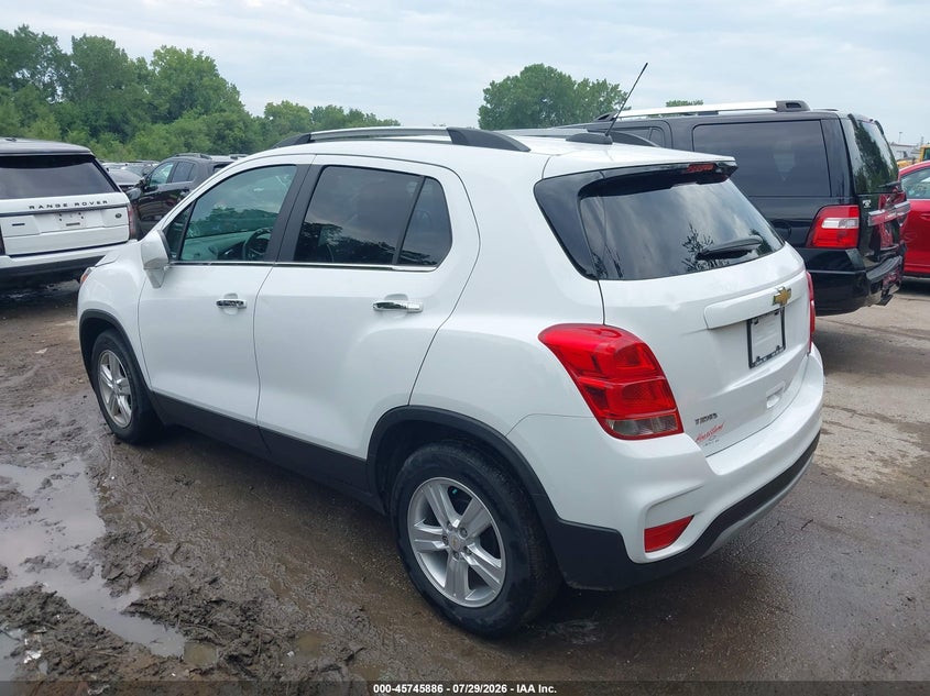 Vin: kl7cjlsb9hb255138, lot: 46244590, chevrolet trax lt 20173