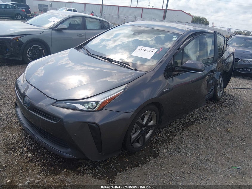 Vin: jtdkarfu1k3072167, lot: 46244727, toyota prius limited 20192
