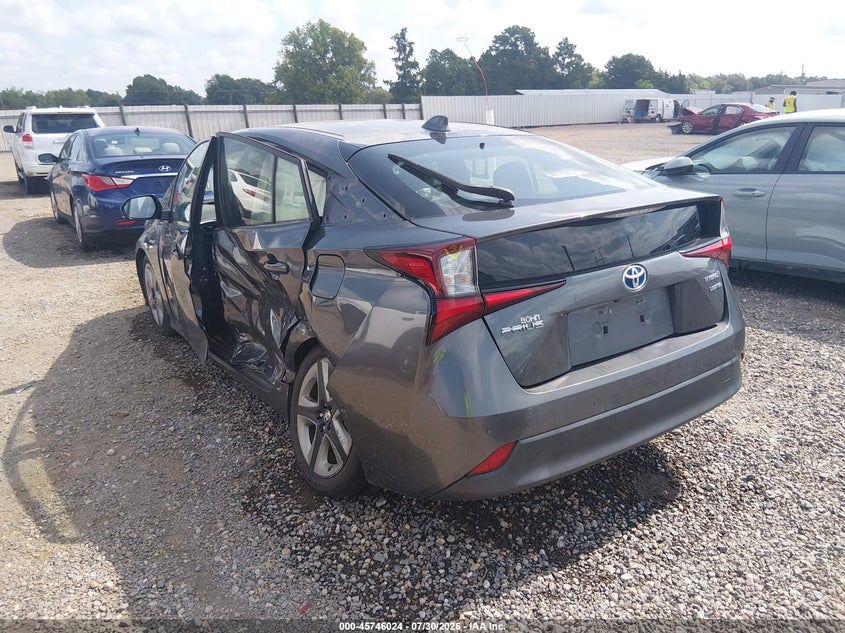Vin: jtdkarfu1k3072167, lot: 46244727, toyota prius limited 20193