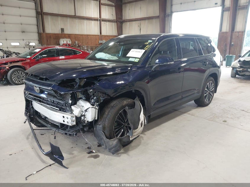 Vin: 5tdadab50ss017209, lot: 46244767, toyota grand highlander hybrid platinum max 20252
