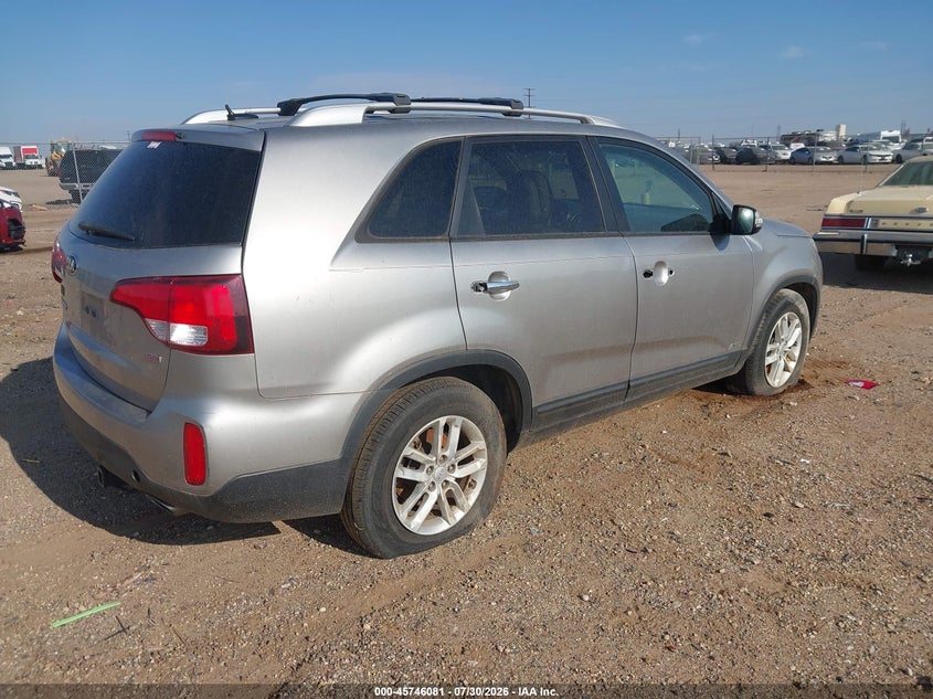 Vin: 5xyktda74eg546952, lot: 46244785, kia sorento lx v6 20144
