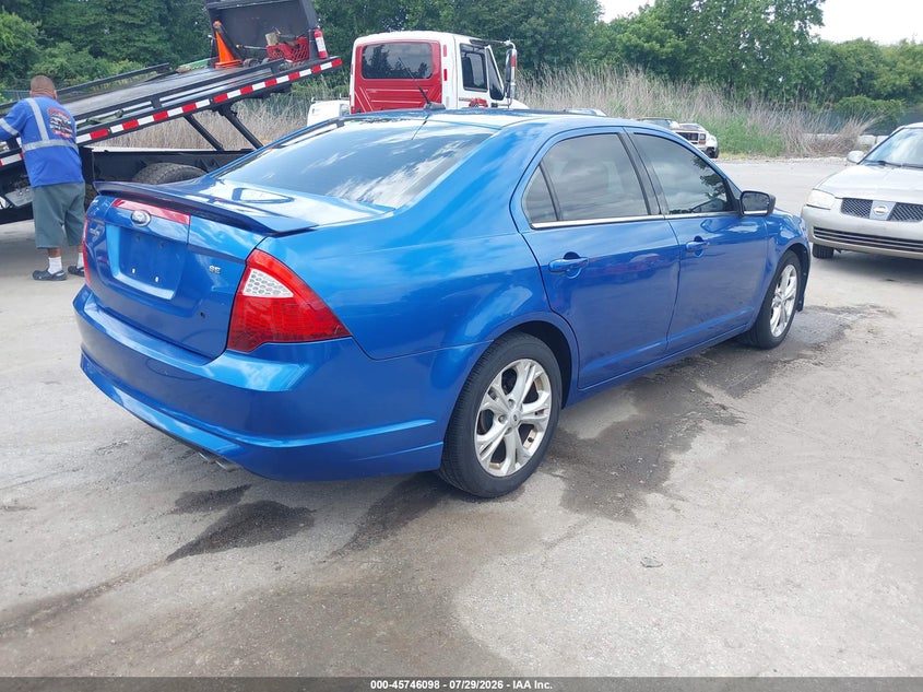 Vin: 3fahp0ha4cr216441, lot: 46244802, ford fusion se 20124