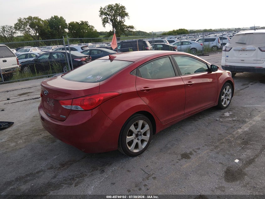 Vin: kmhdh4ae6cu307855, lot: 46244806, hyundai elantra limited (ulsan plant) 20124