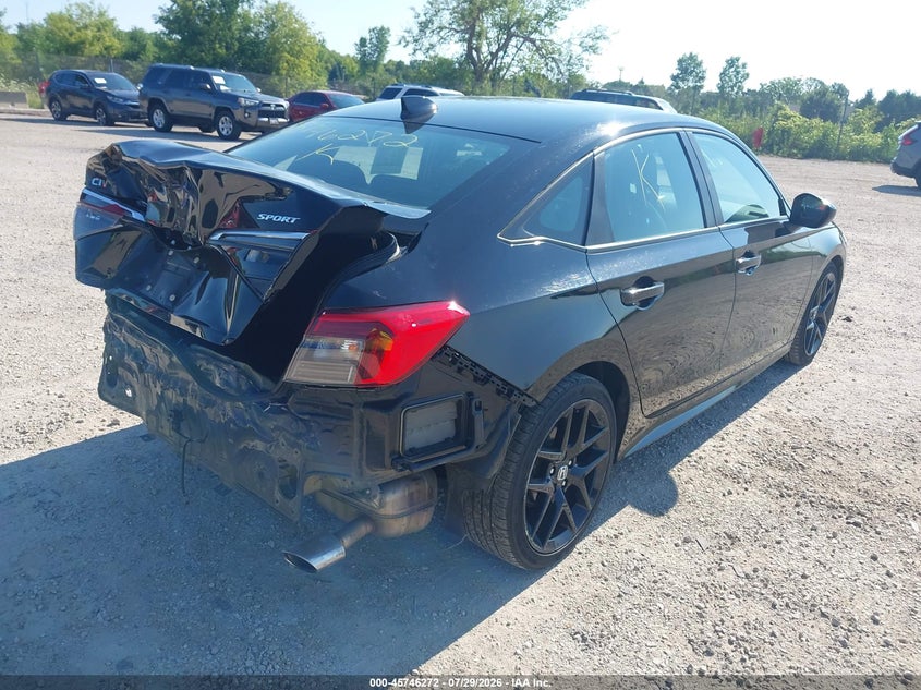 Vin: 2hgfe2f58nh546110, lot: 46244976, honda civic sport 20224